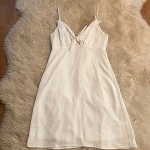 CAD- front knot linen dress